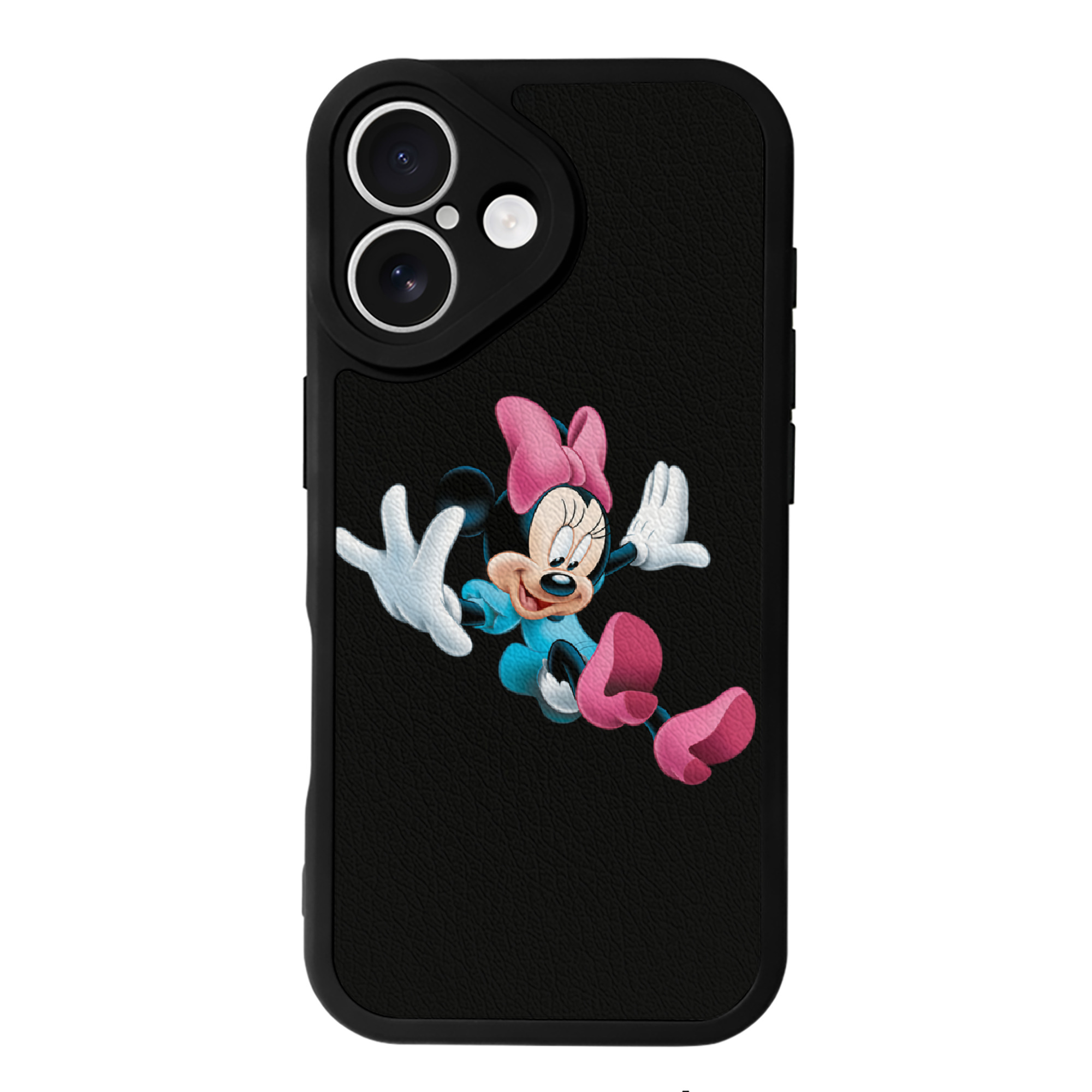 （画像用） ミッキーマウス Mickey Mouse 【iPhone 16シリーズ対応】シリコンスマホケース（レザー調） 材質：シリコン